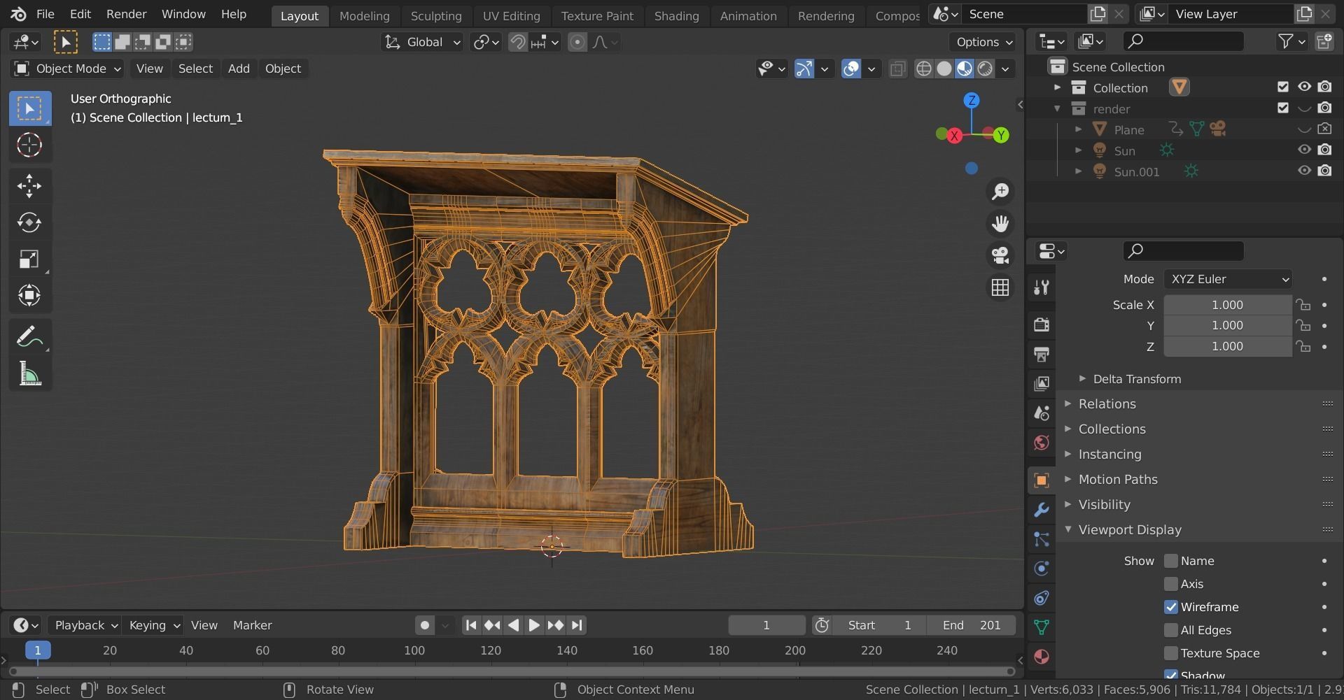 Gothic Lecturn Low-poly 3D model_13