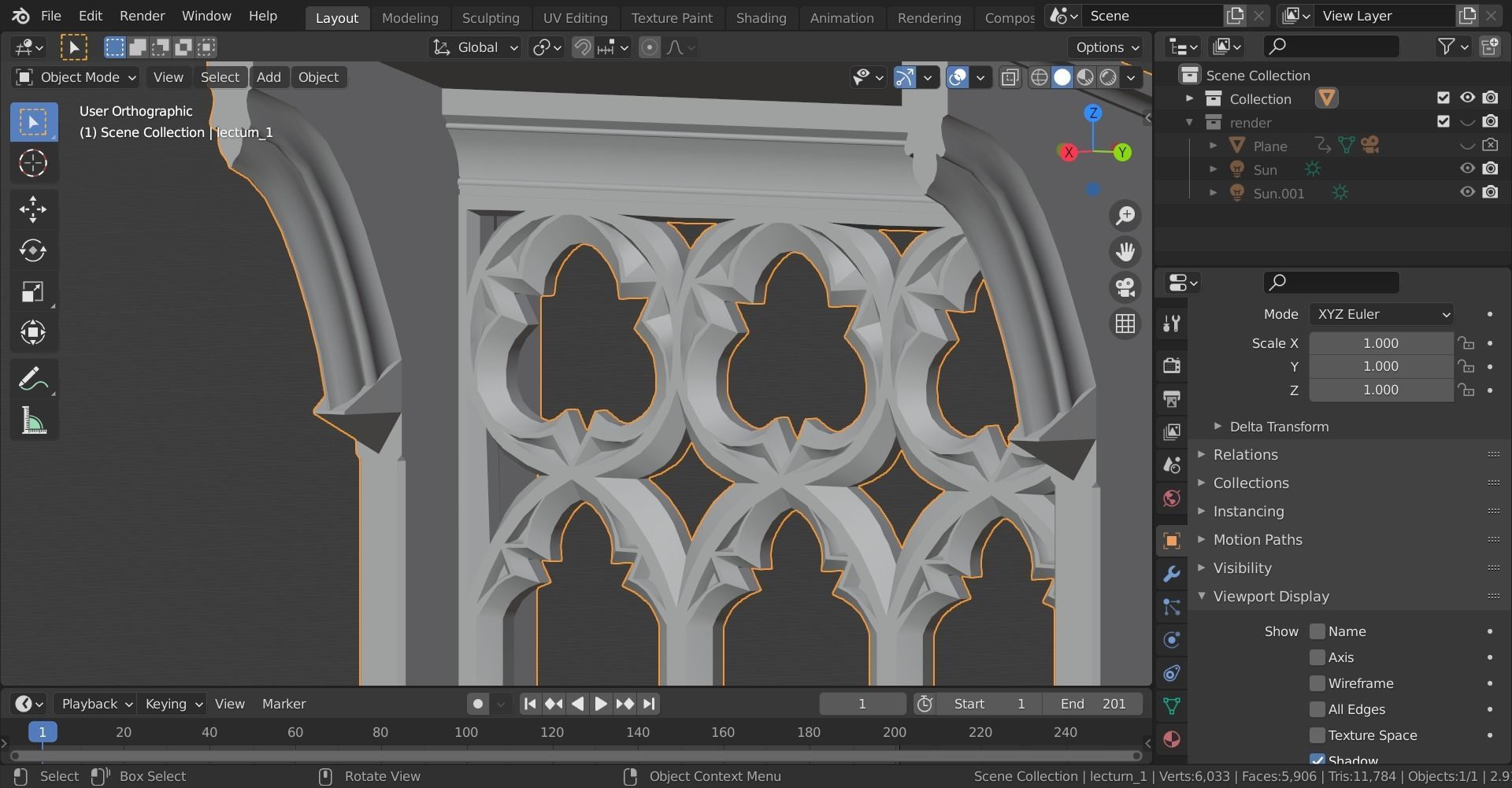 Gothic Lecturn Low-poly 3D model_17
