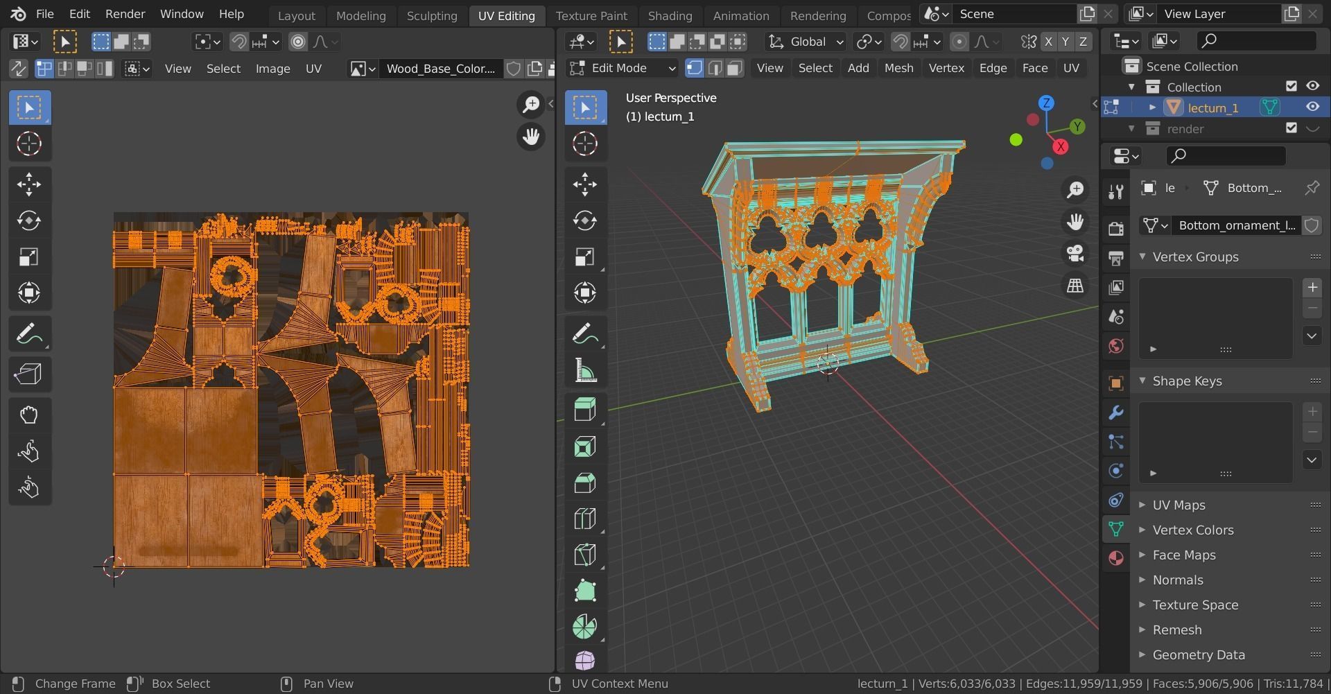 Gothic Lecturn Low-poly 3D model_18