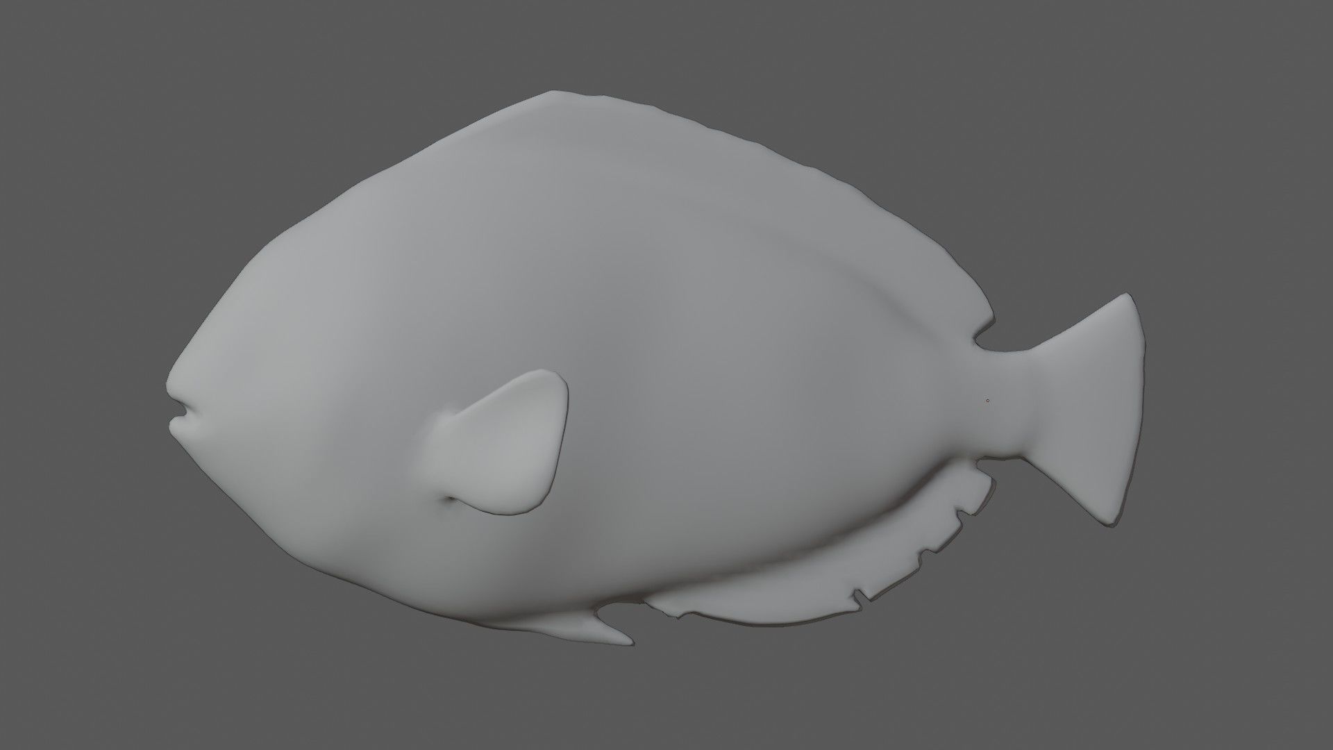 blue tang fish Low-poly 3D model_7