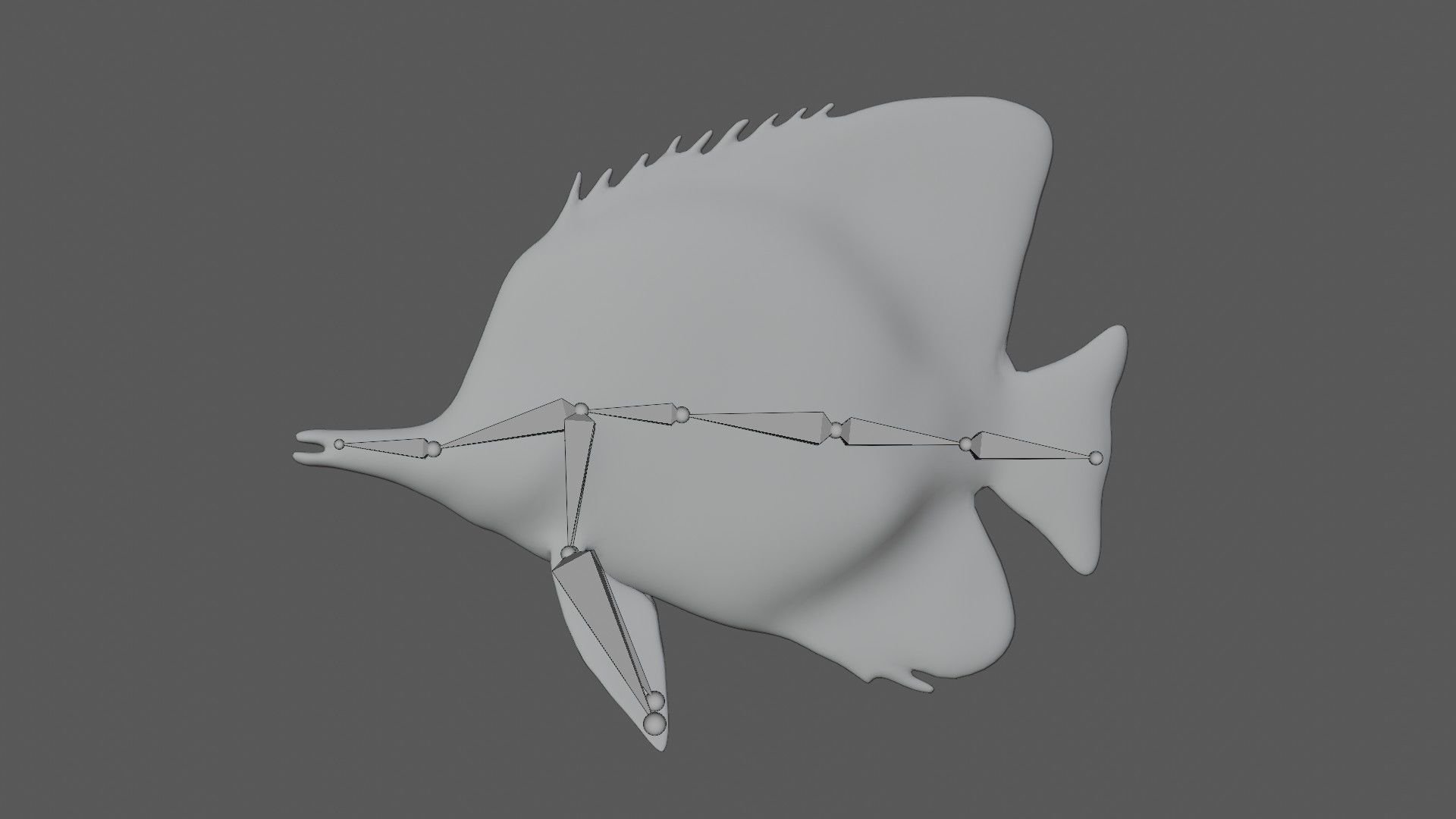 Butterfly fish Low-poly 3D model_7