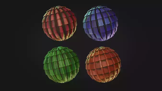 Procedural Stylized Roof Tiles 4k Textures and SBSAR