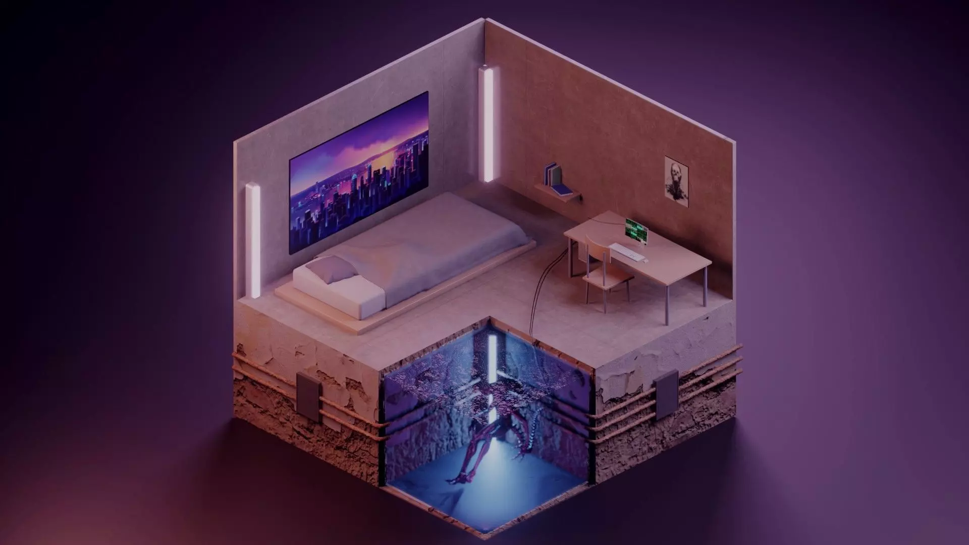 The Neighbor Indoors Interior 3D model_0