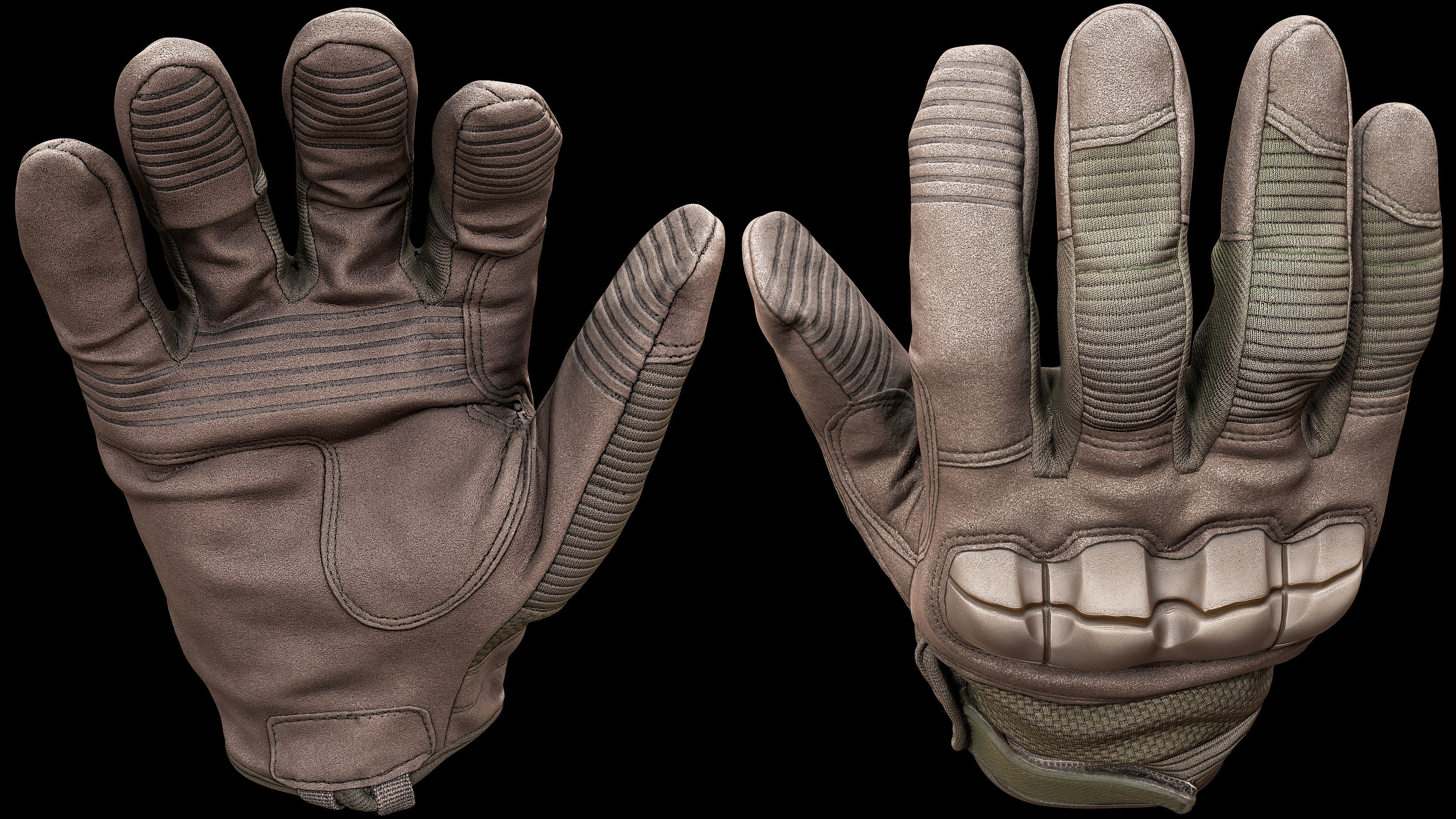 Tactical Gloves 031 Low-poly 3D model_6