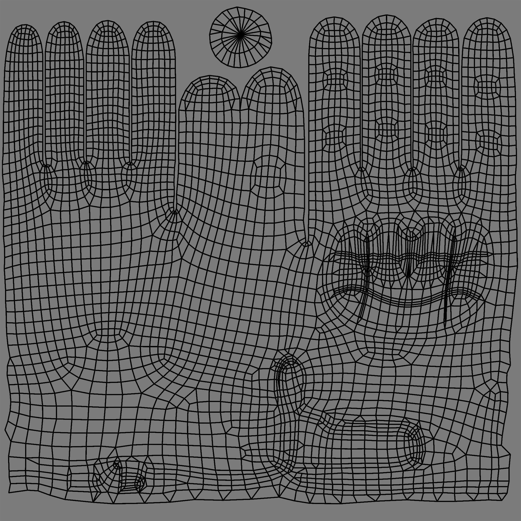 Tactical Gloves 031 Low-poly 3D model_22