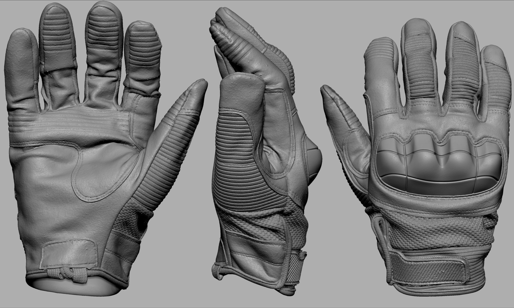 Tactical Gloves 031 Low-poly 3D model_12