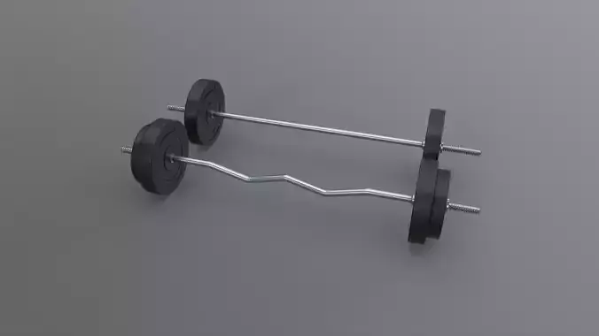 PBR Adjustable Barbell Set A1 Low-poly 3D model