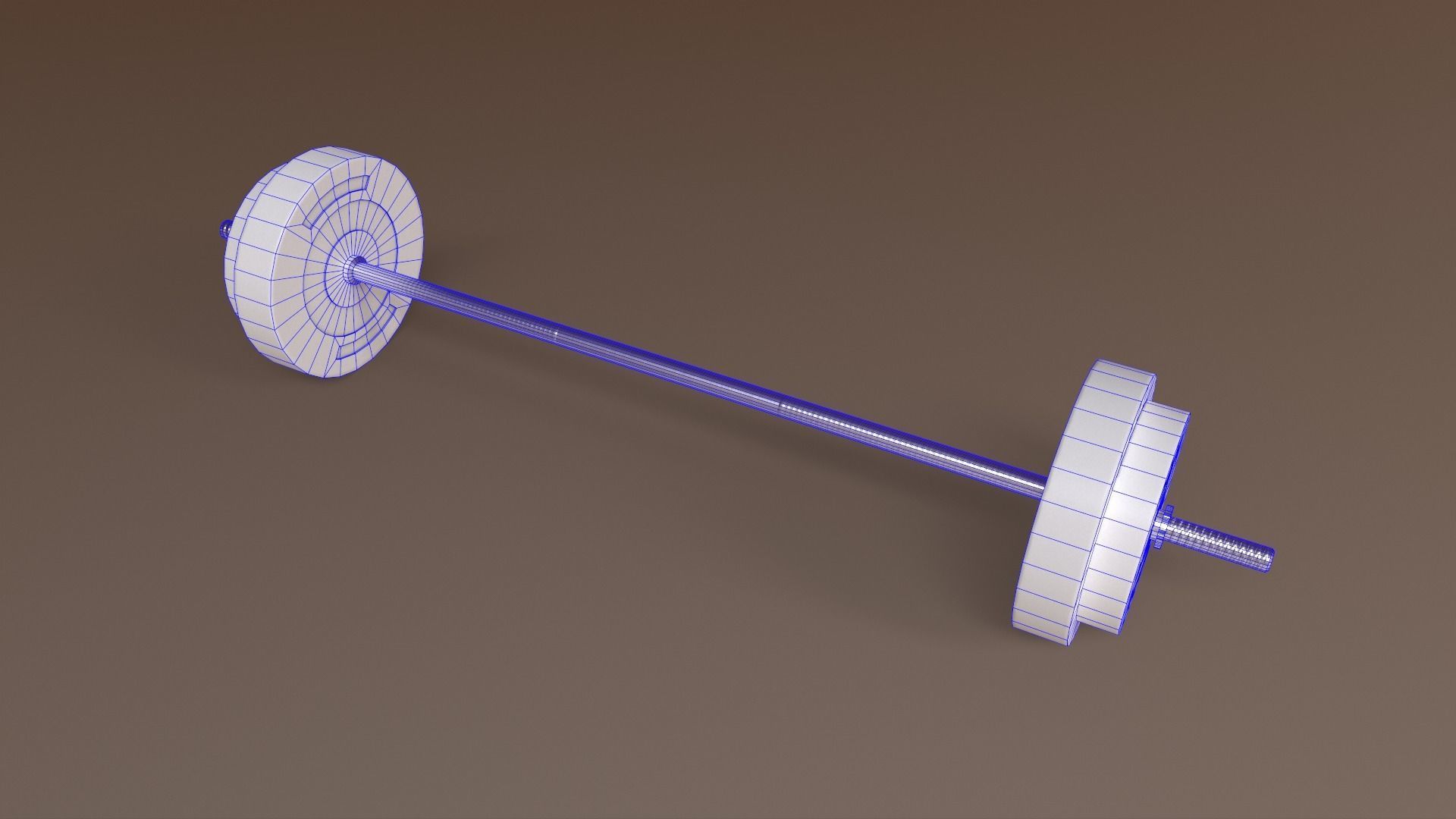 PBR Adjustable Barbell Set A1 Low-poly 3D model_15