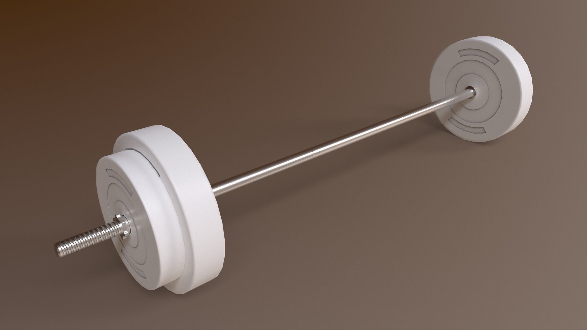 PBR Adjustable Barbell Set A1 Low-poly 3D model_18