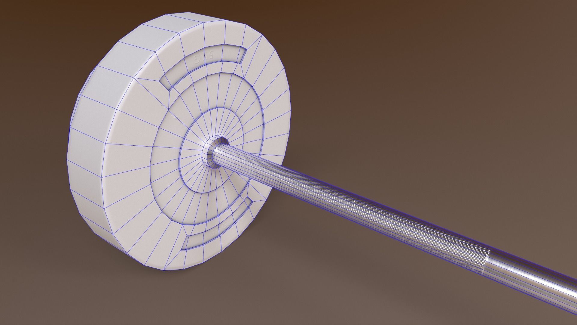 PBR Adjustable Barbell Set A1 Low-poly 3D model_17