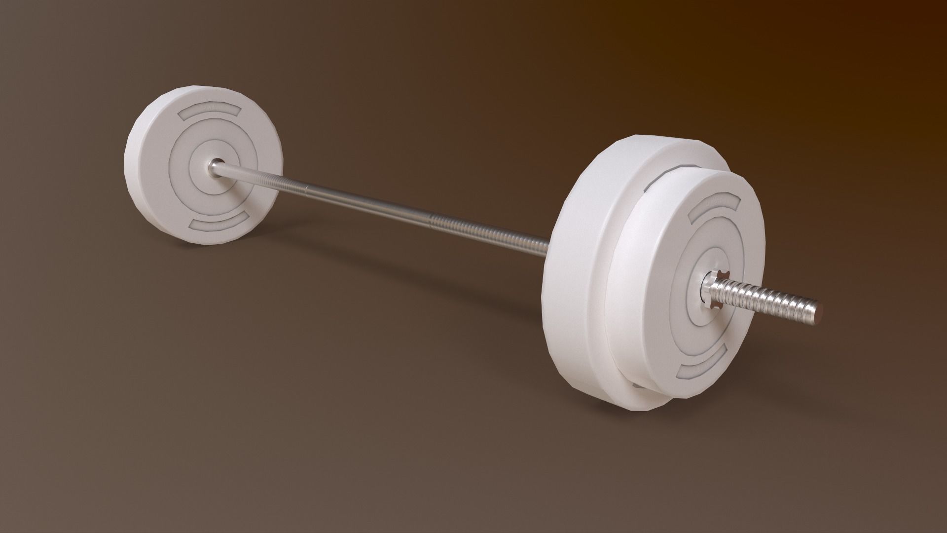 PBR Adjustable Barbell Set A1 Low-poly 3D model_12