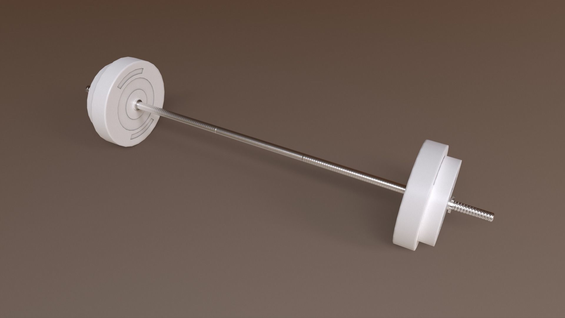 PBR Adjustable Barbell Set A1 Low-poly 3D model_14