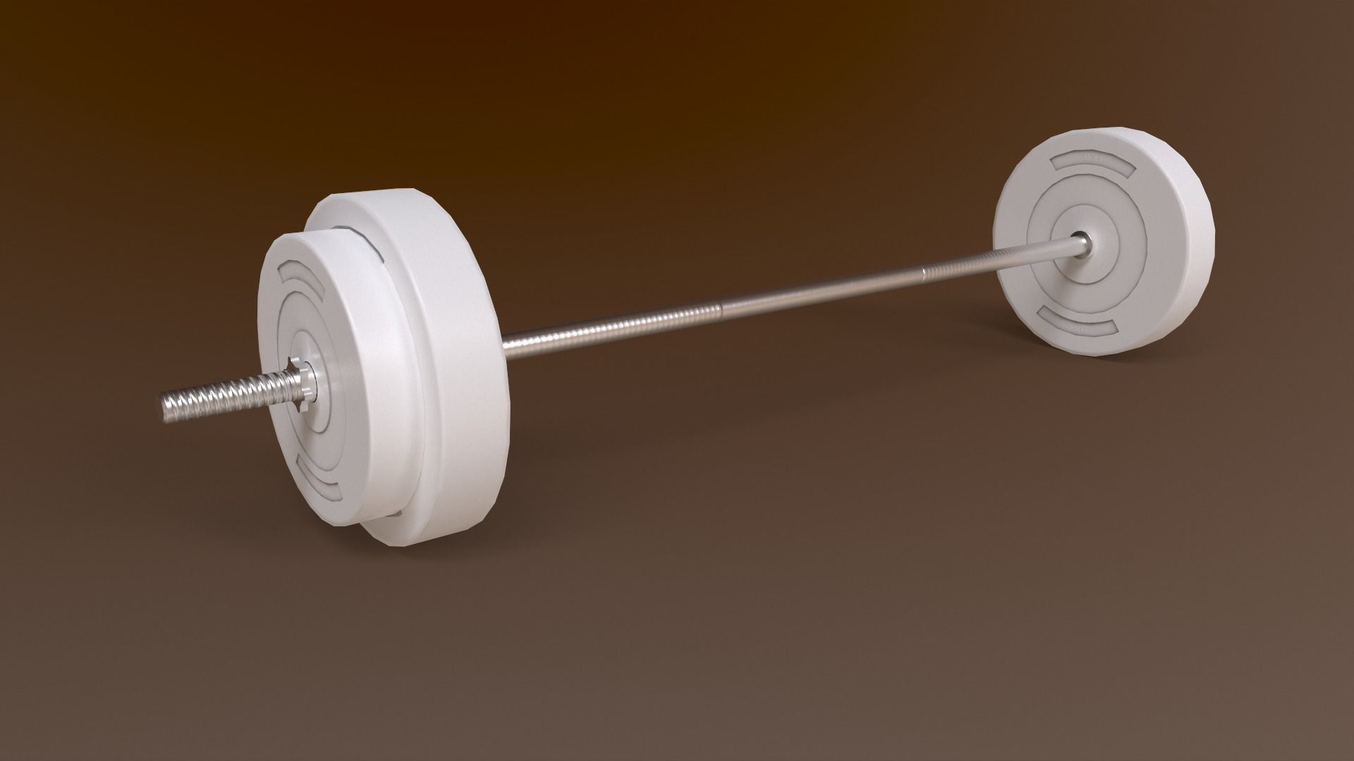 PBR Adjustable Barbell Set A1 Low-poly 3D model_20