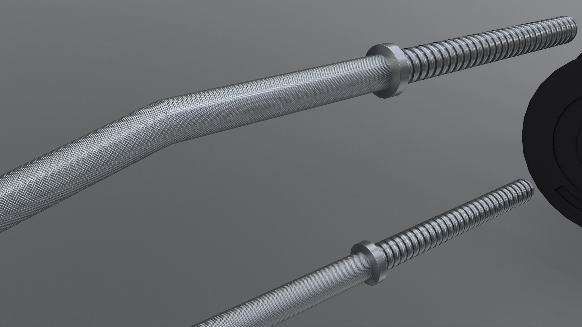 PBR Adjustable Barbell Set A1 Low-poly 3D model_4