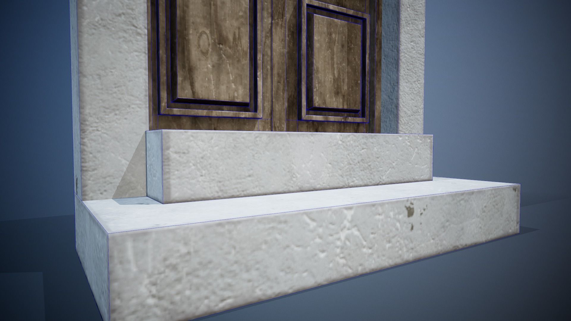 Old Door - Tutorial Included  Low-poly 3D model_13