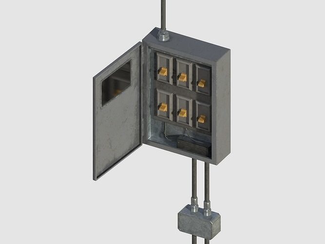 Fuse Box Low-poly 3D model