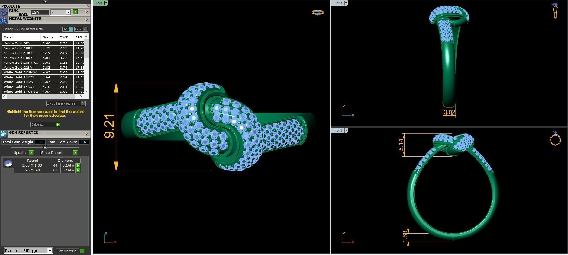 Fancy Ring 3D print model_3