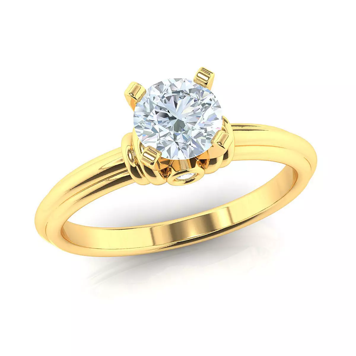 solitaire ring Free 3D print model