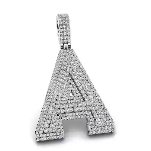 Alphabet Latter A Diamond Pendent 3D print model