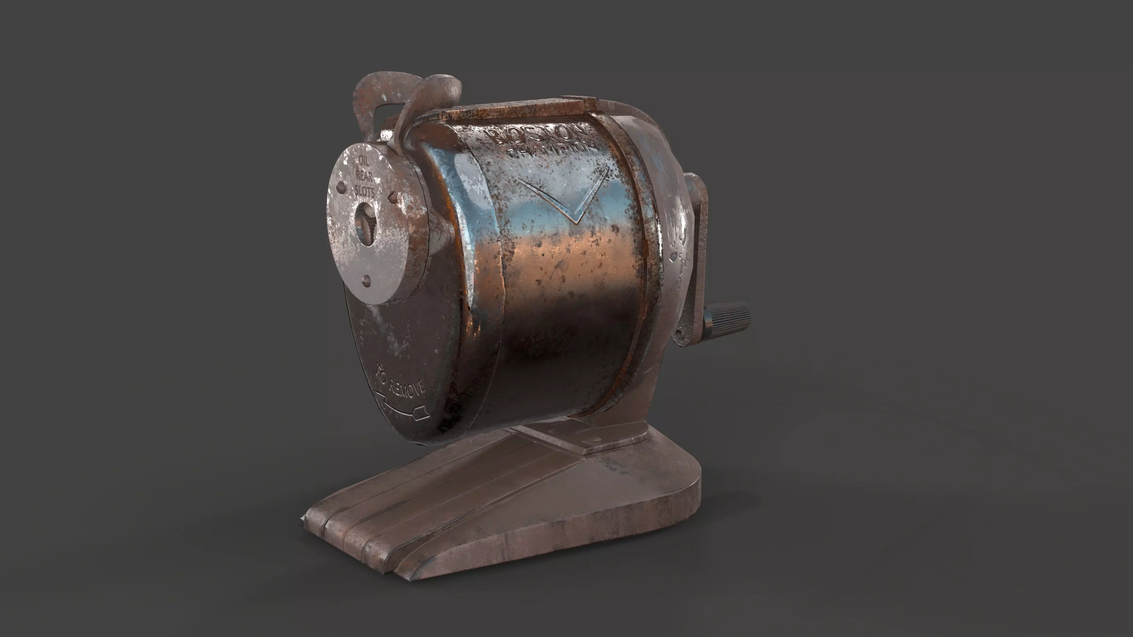 Pencil sharpener Low-poly 3D model_0