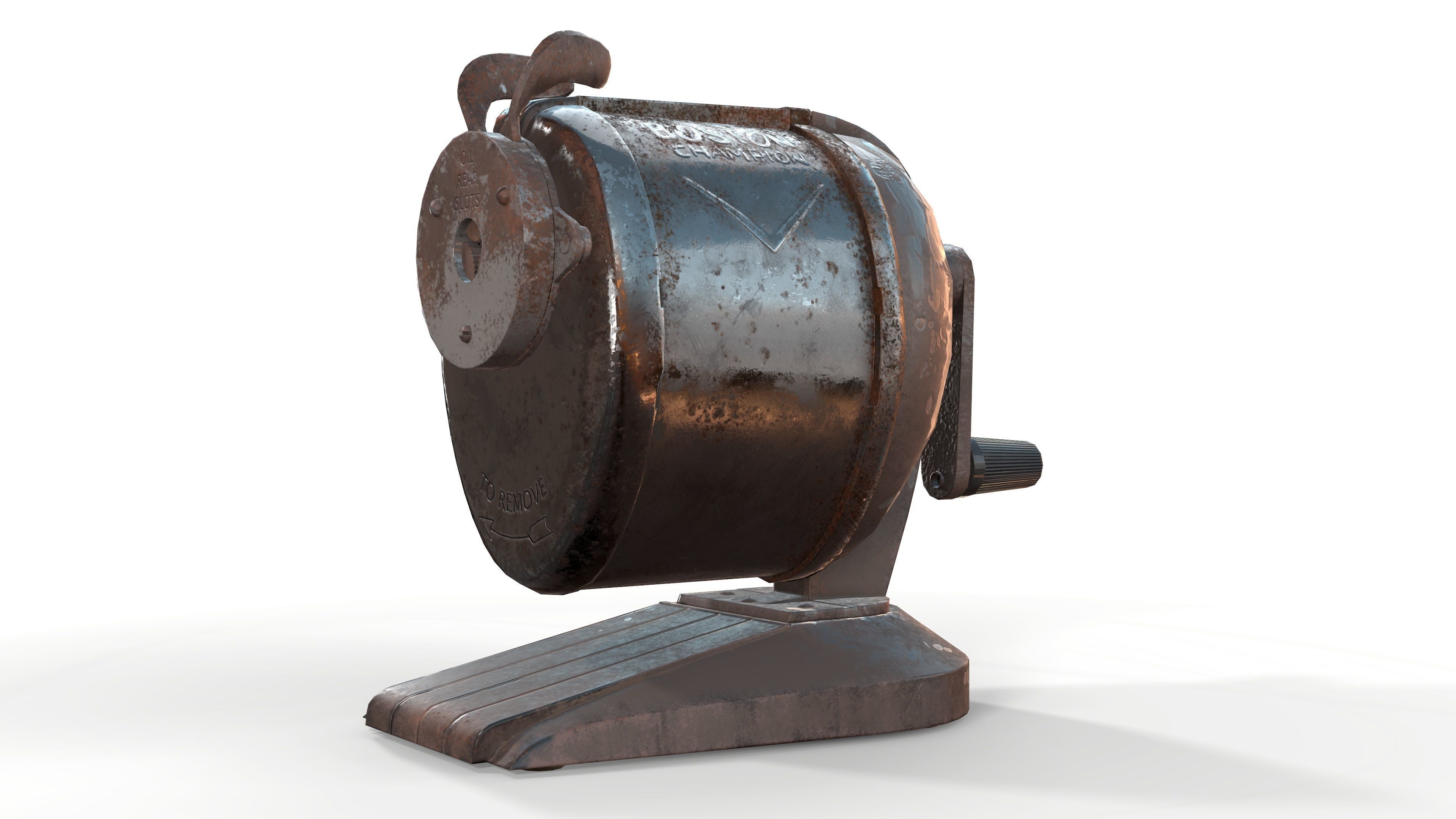 Pencil sharpener Low-poly 3D model_12