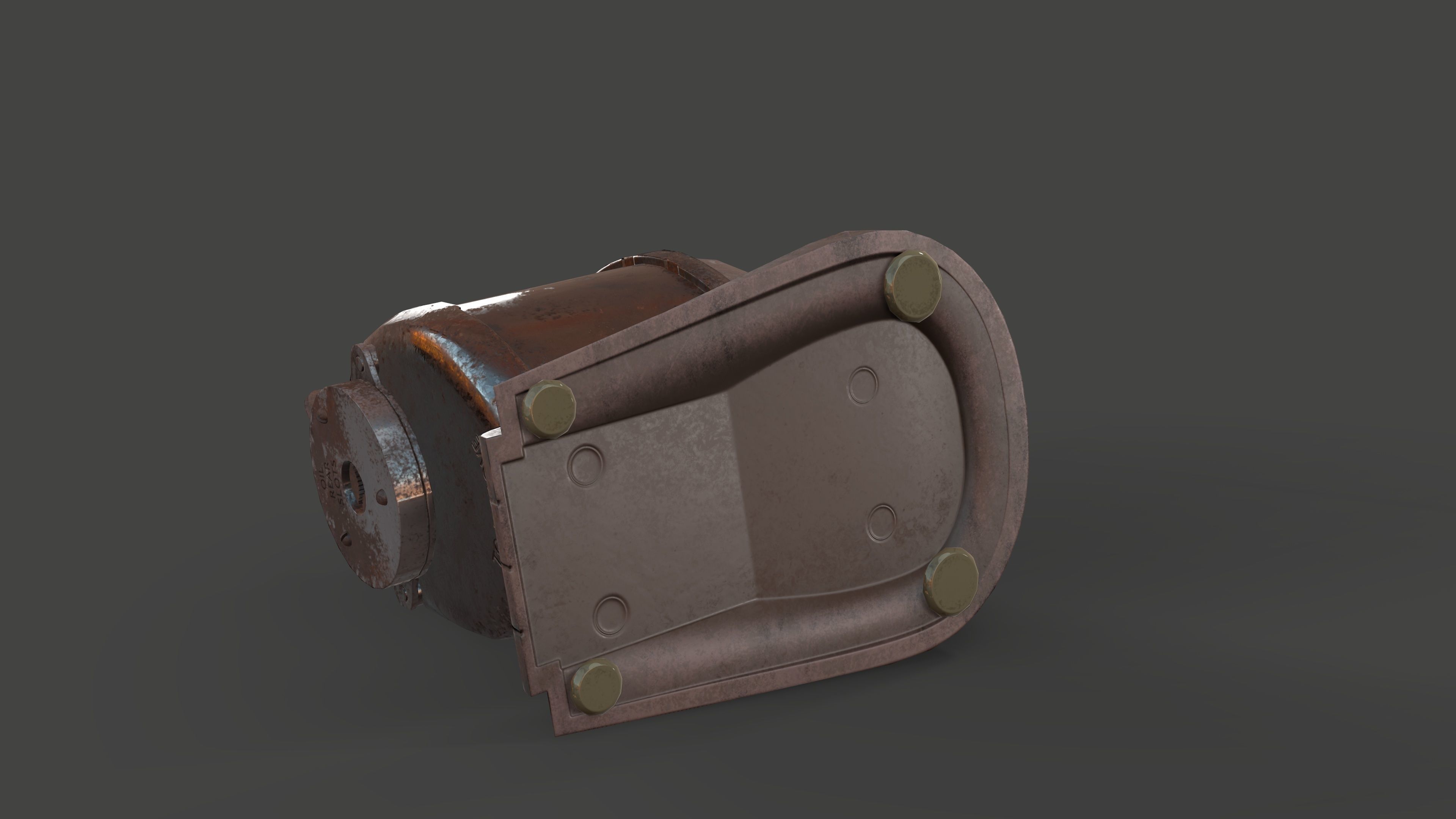 Pencil sharpener Low-poly 3D model_6