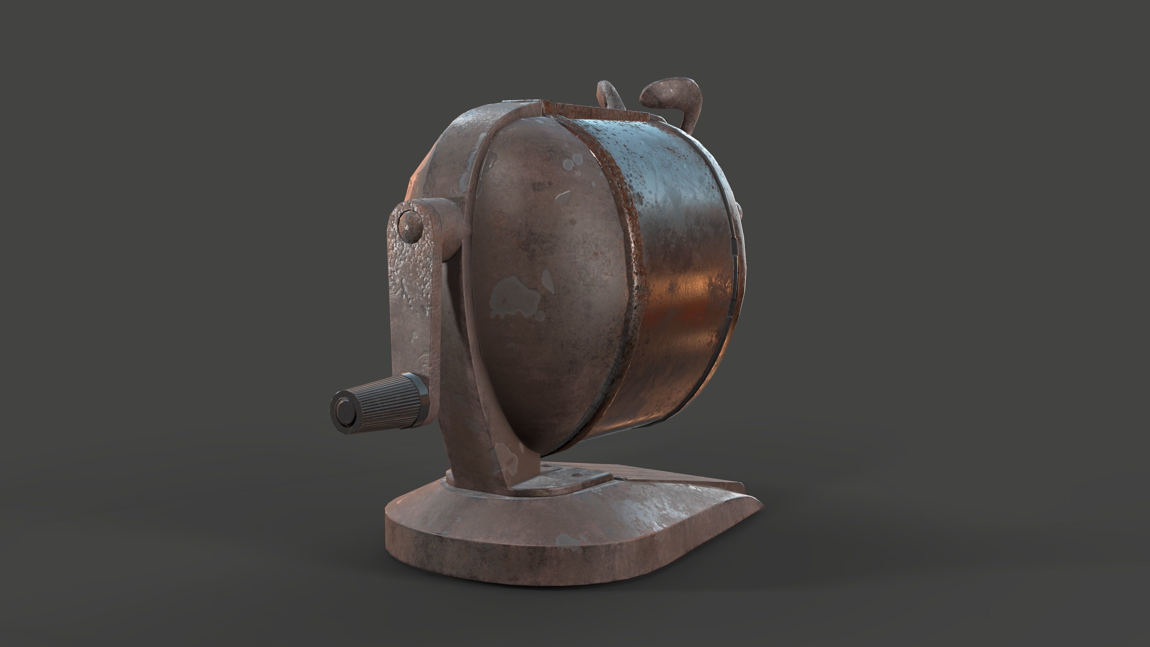 Pencil sharpener Low-poly 3D model_4