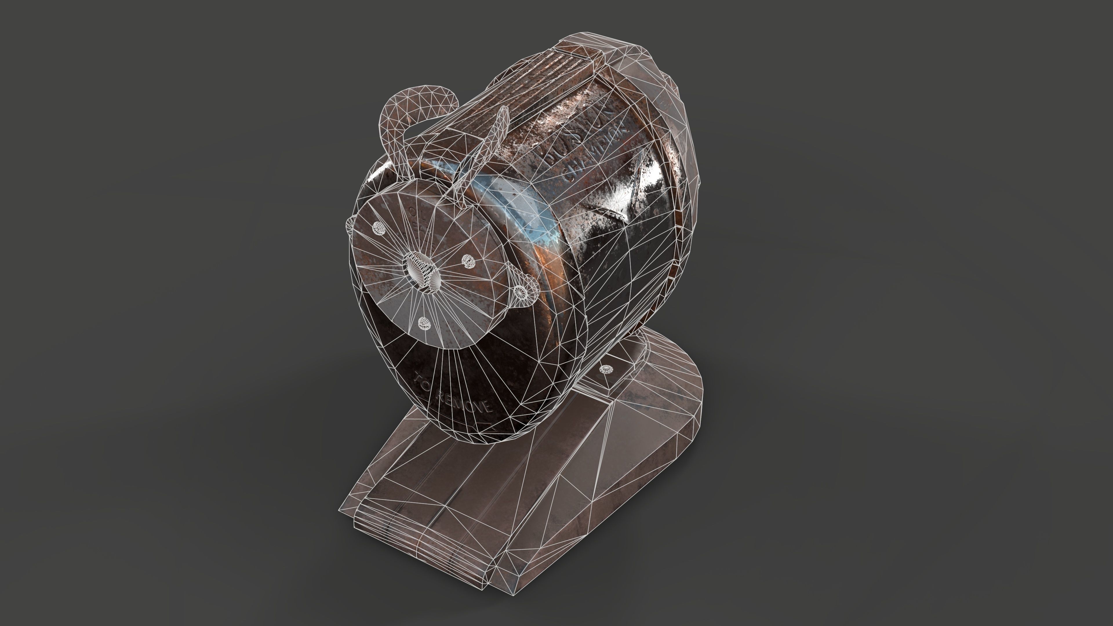 Pencil sharpener Low-poly 3D model_9