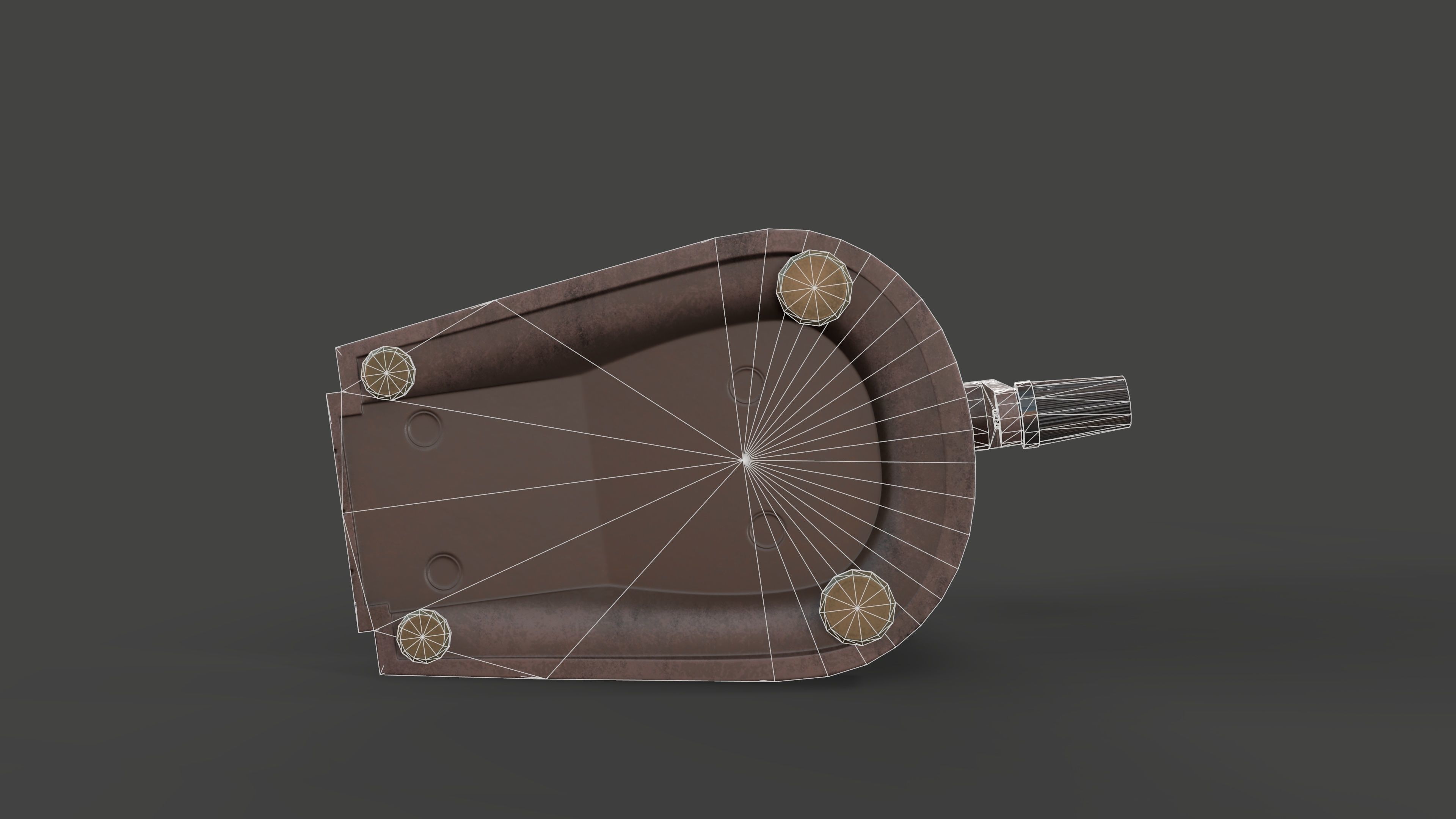 Pencil sharpener Low-poly 3D model_7