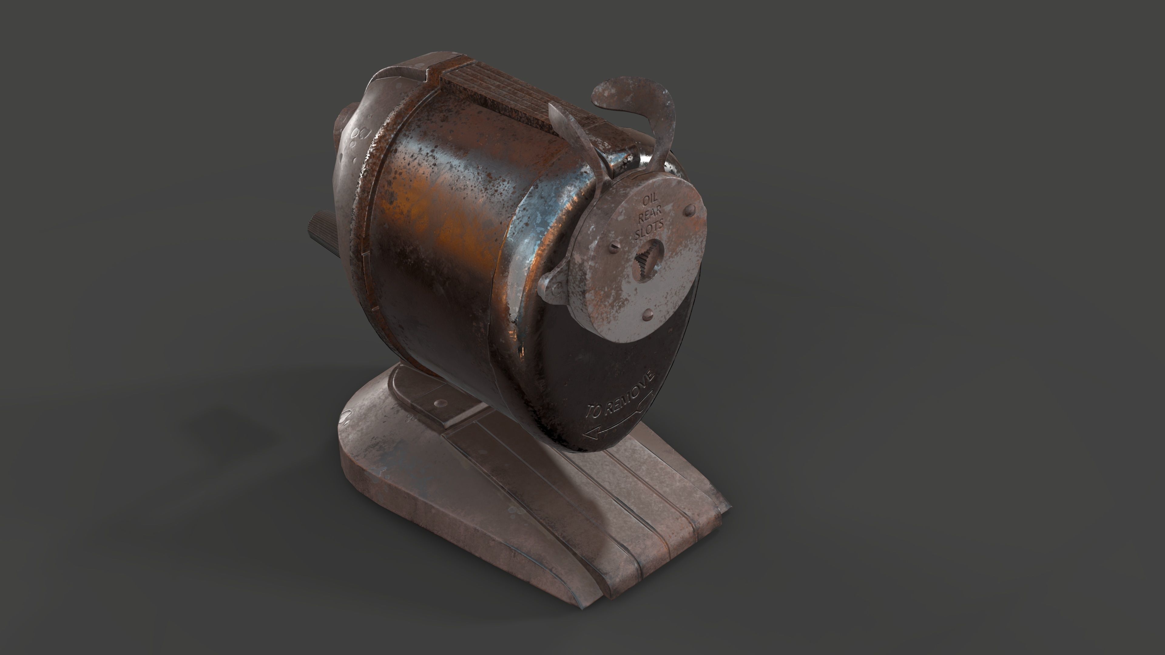Pencil sharpener Low-poly 3D model_2