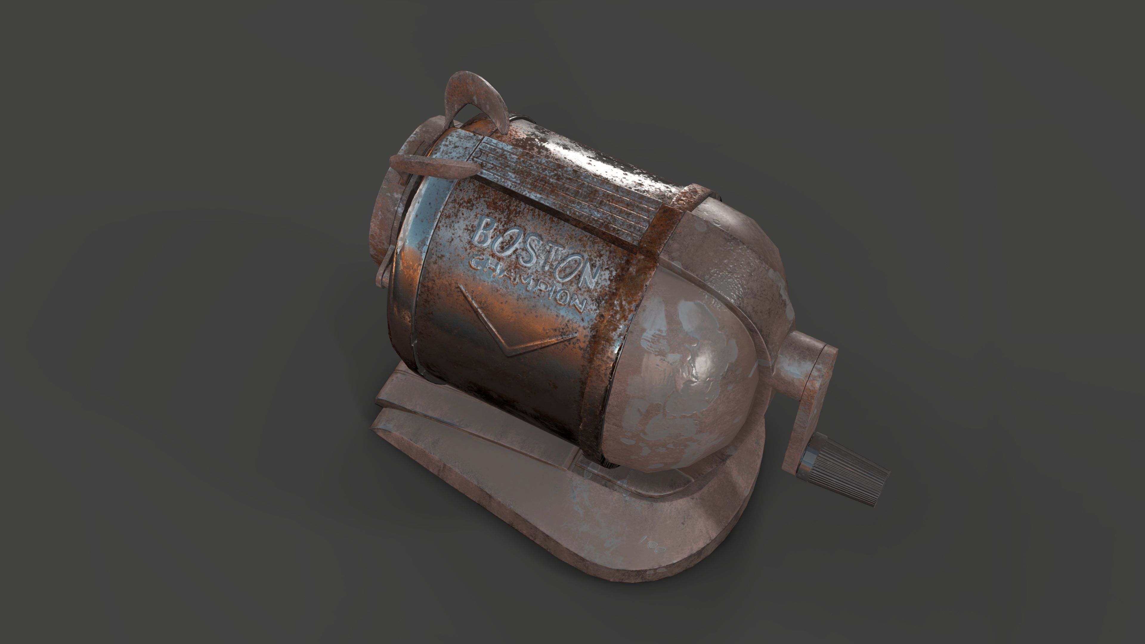 Pencil sharpener Low-poly 3D model_5
