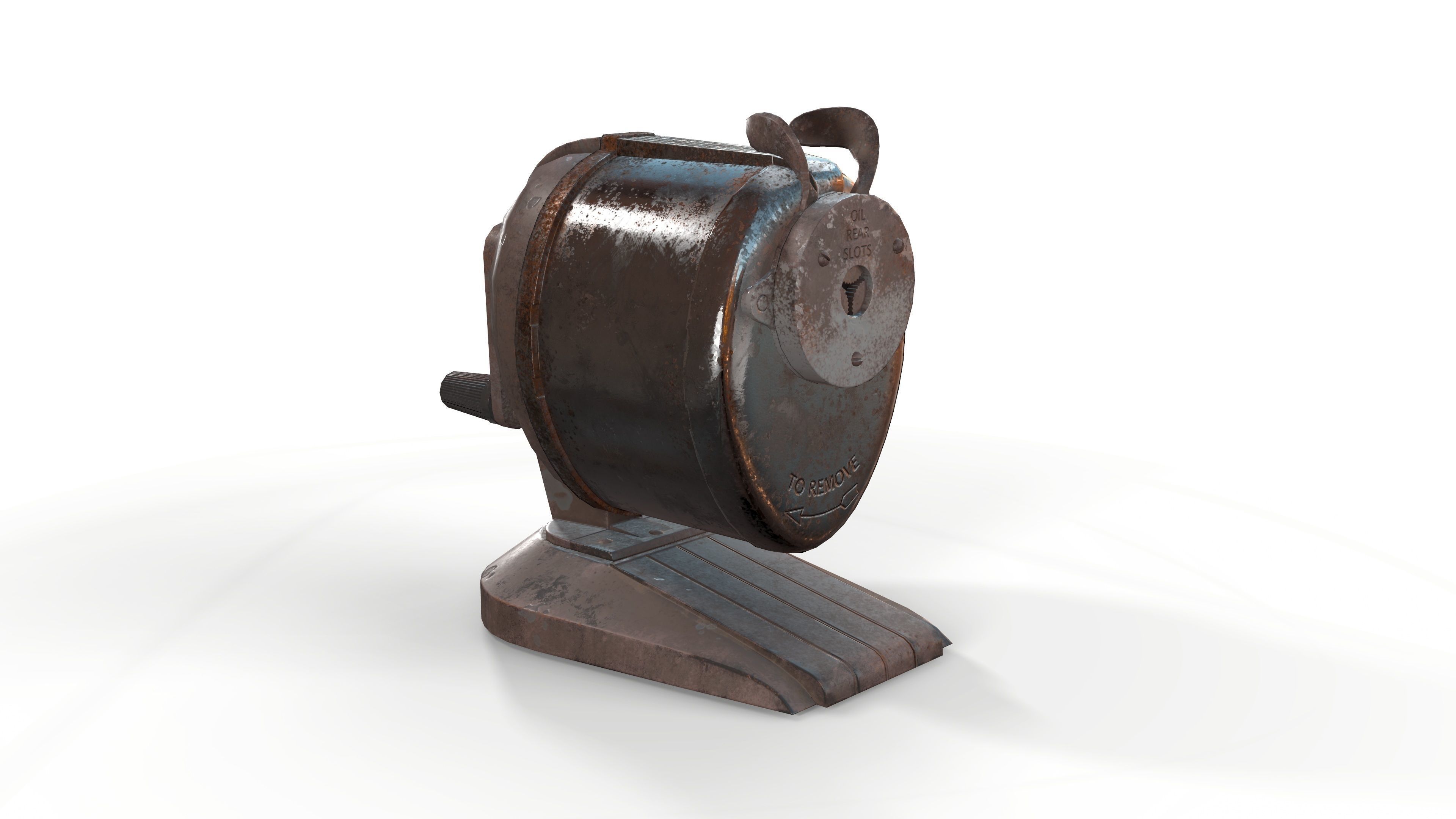 Pencil sharpener Low-poly 3D model_11