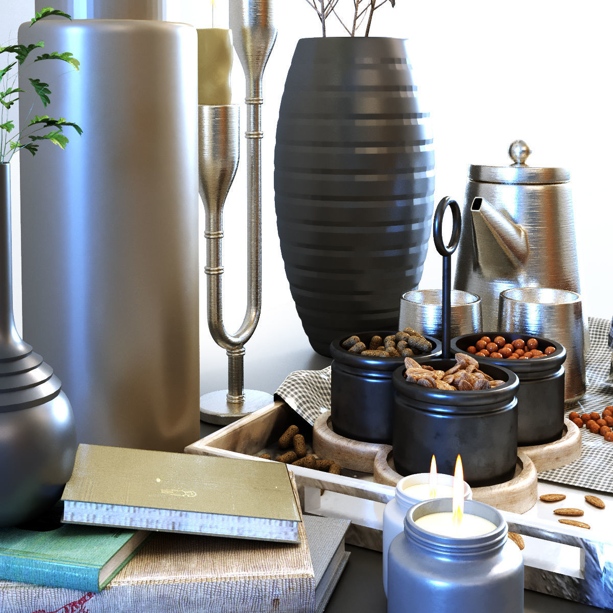 Decoration of breakfast set 027 Low-poly 3D model_5