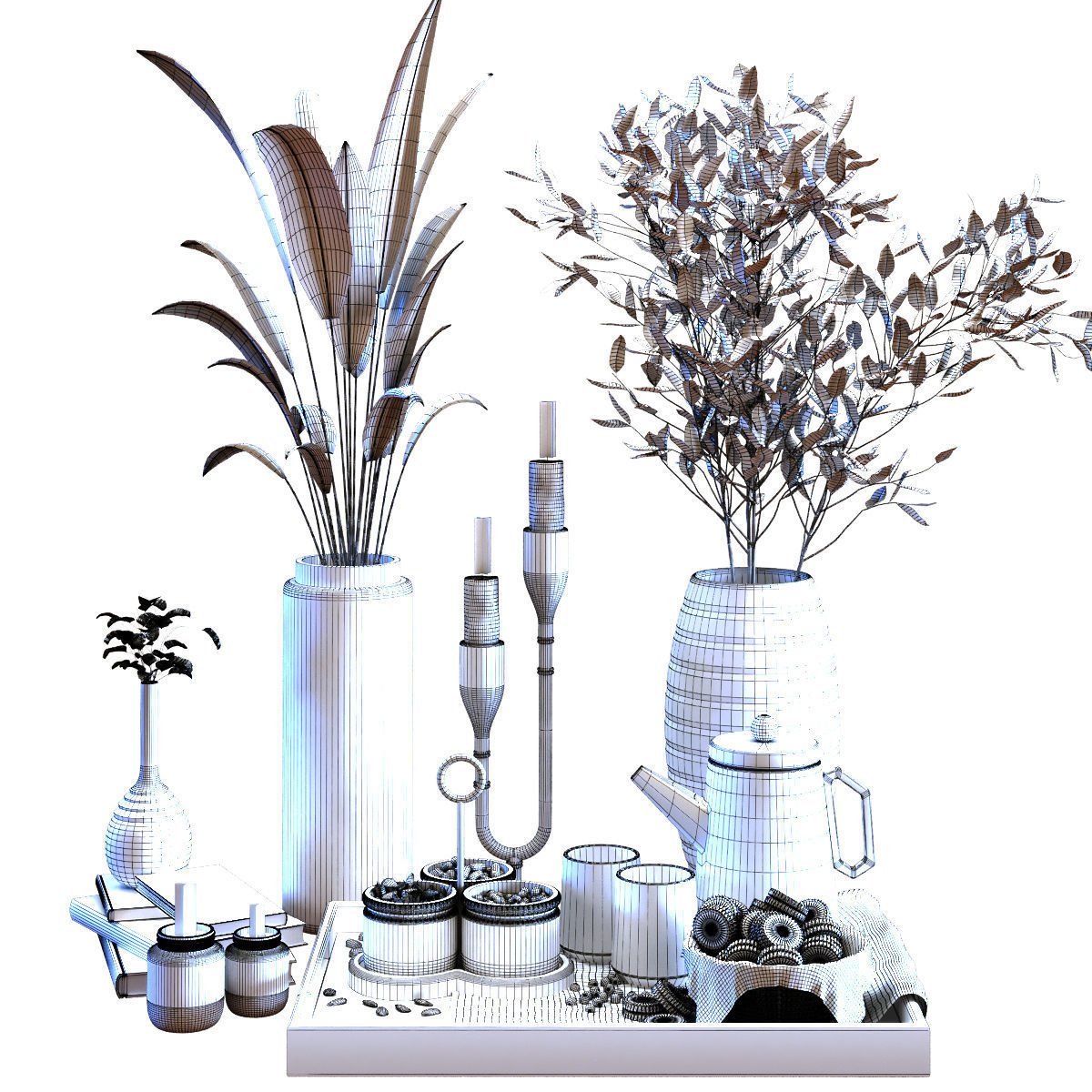 Decoration of breakfast set 027 Low-poly 3D model_7