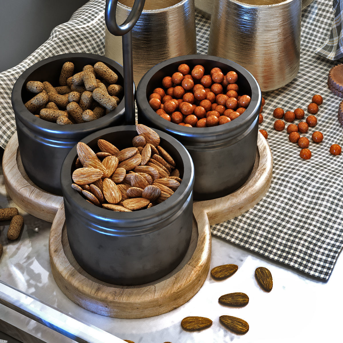 Decoration of breakfast set 027 Low-poly 3D model_6