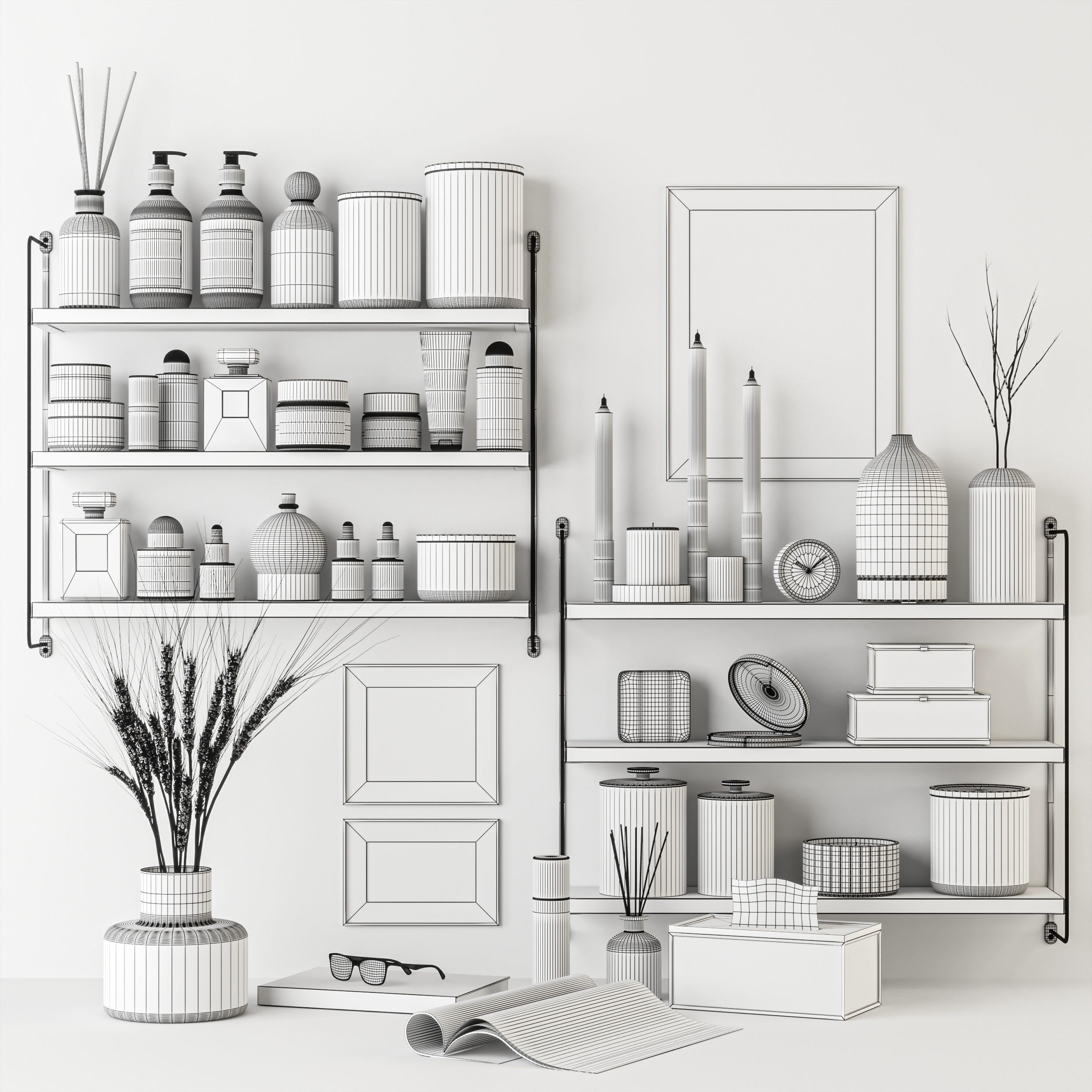 Bathroom accessories 3D model_4