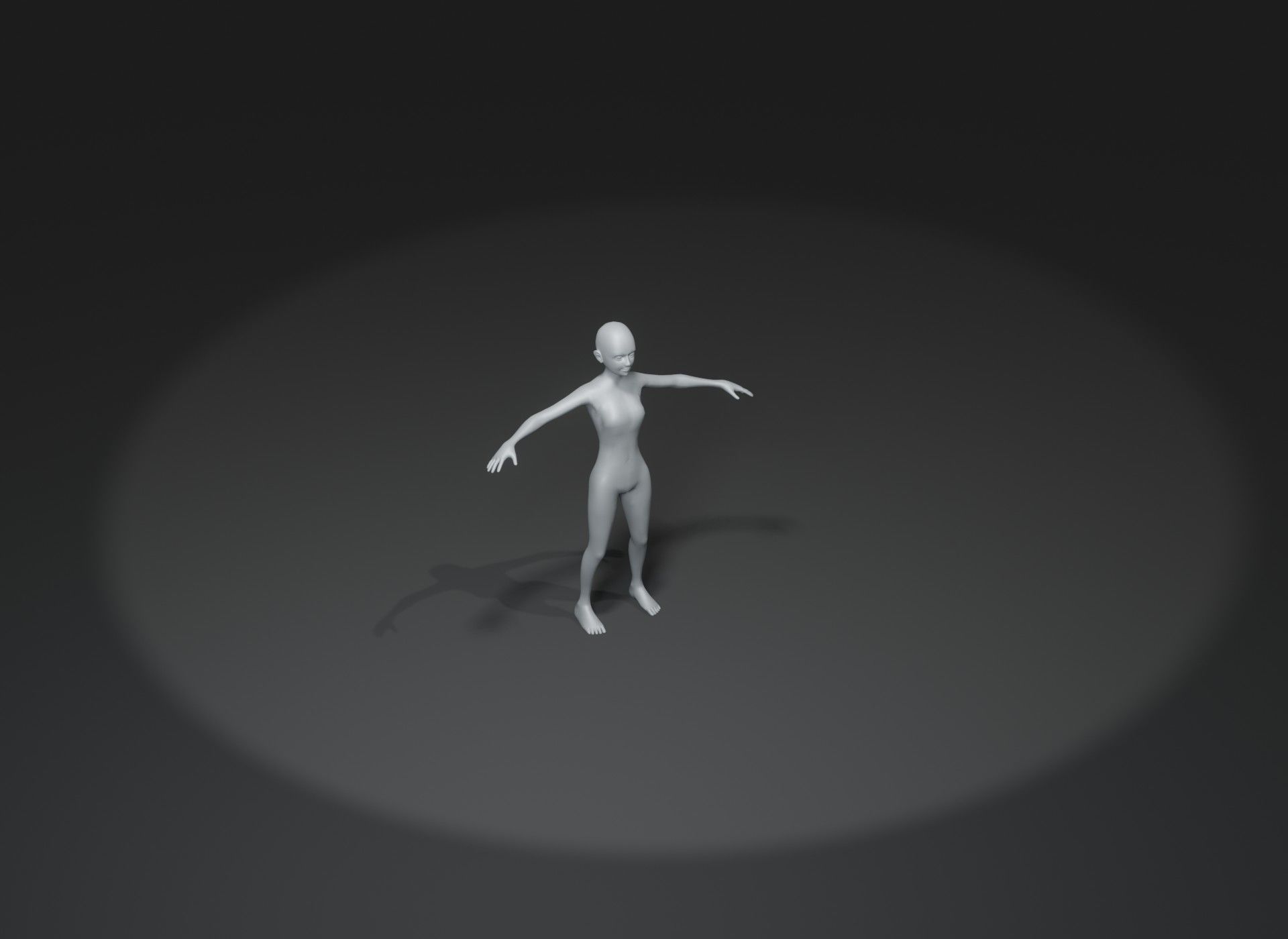 Girl Kid Body Base Mesh 3D Model 10k Polygons Low-poly 3D model_8