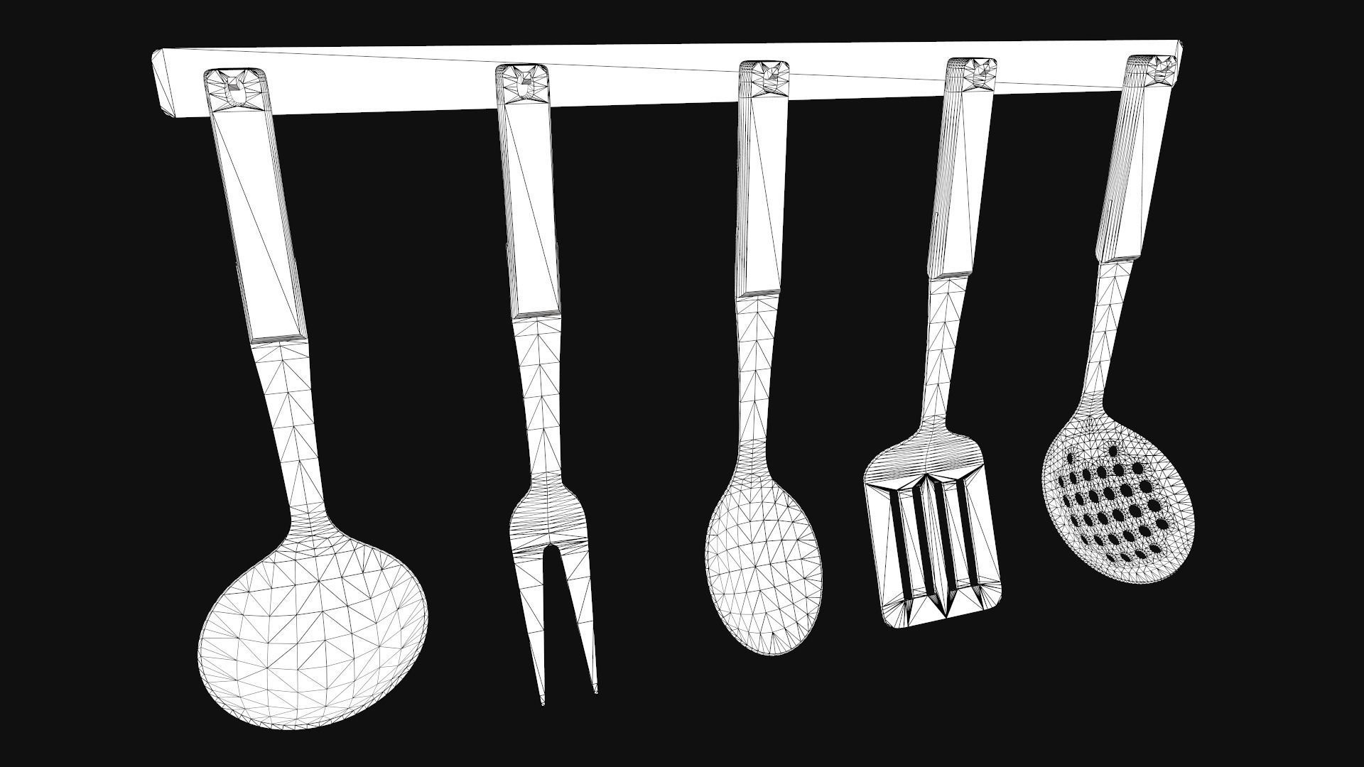 Kitchen Utensils Low-poly 3D model_14