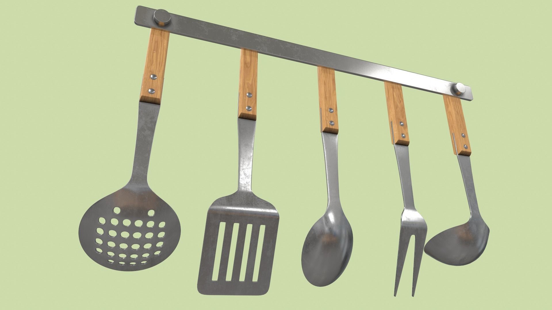 Kitchen Utensils Low-poly 3D model_5