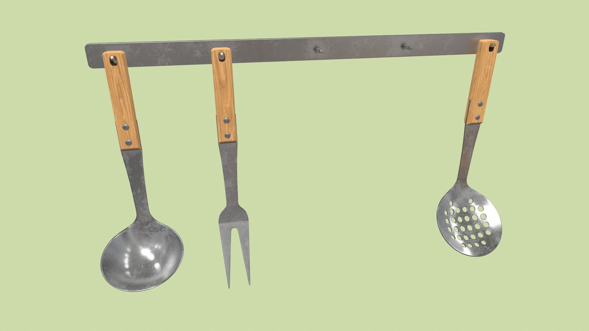 Kitchen Utensils Low-poly 3D model_8