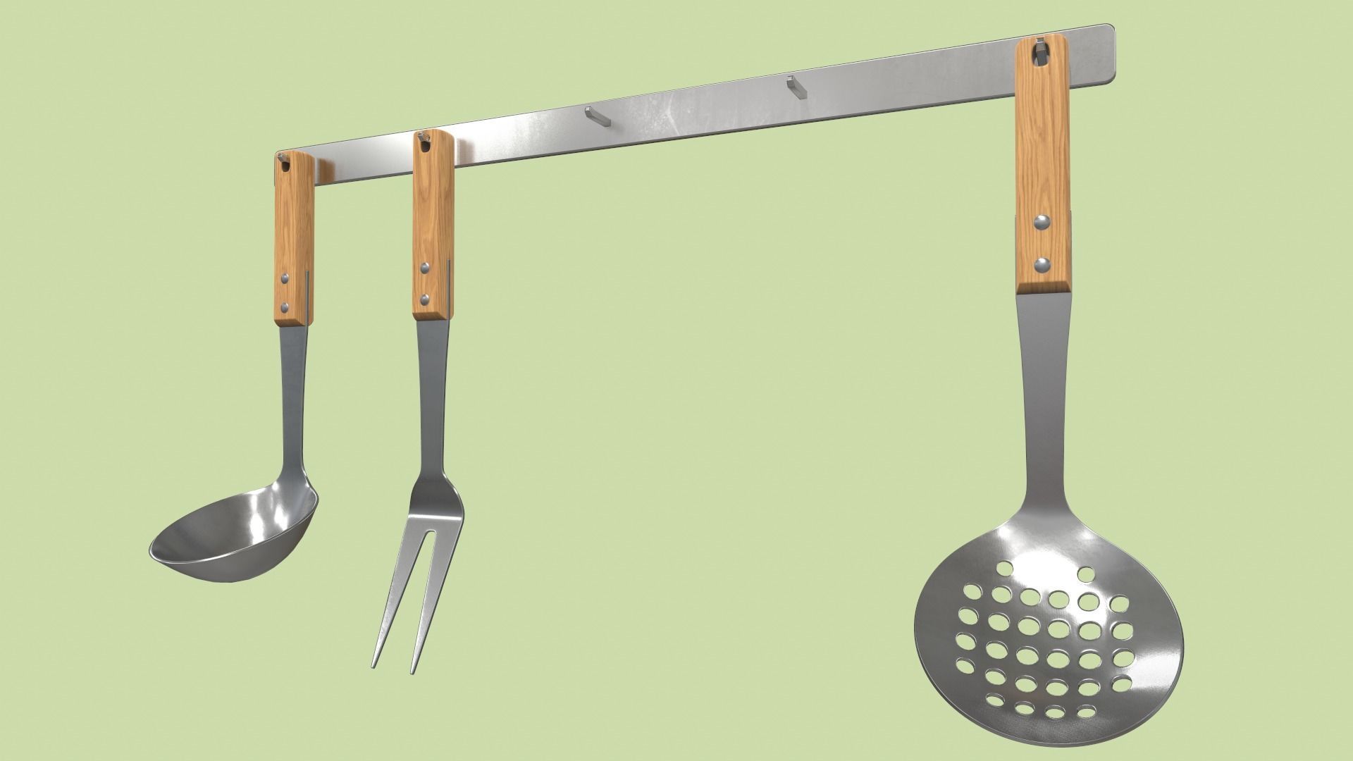 Kitchen Utensils Low-poly 3D model_9