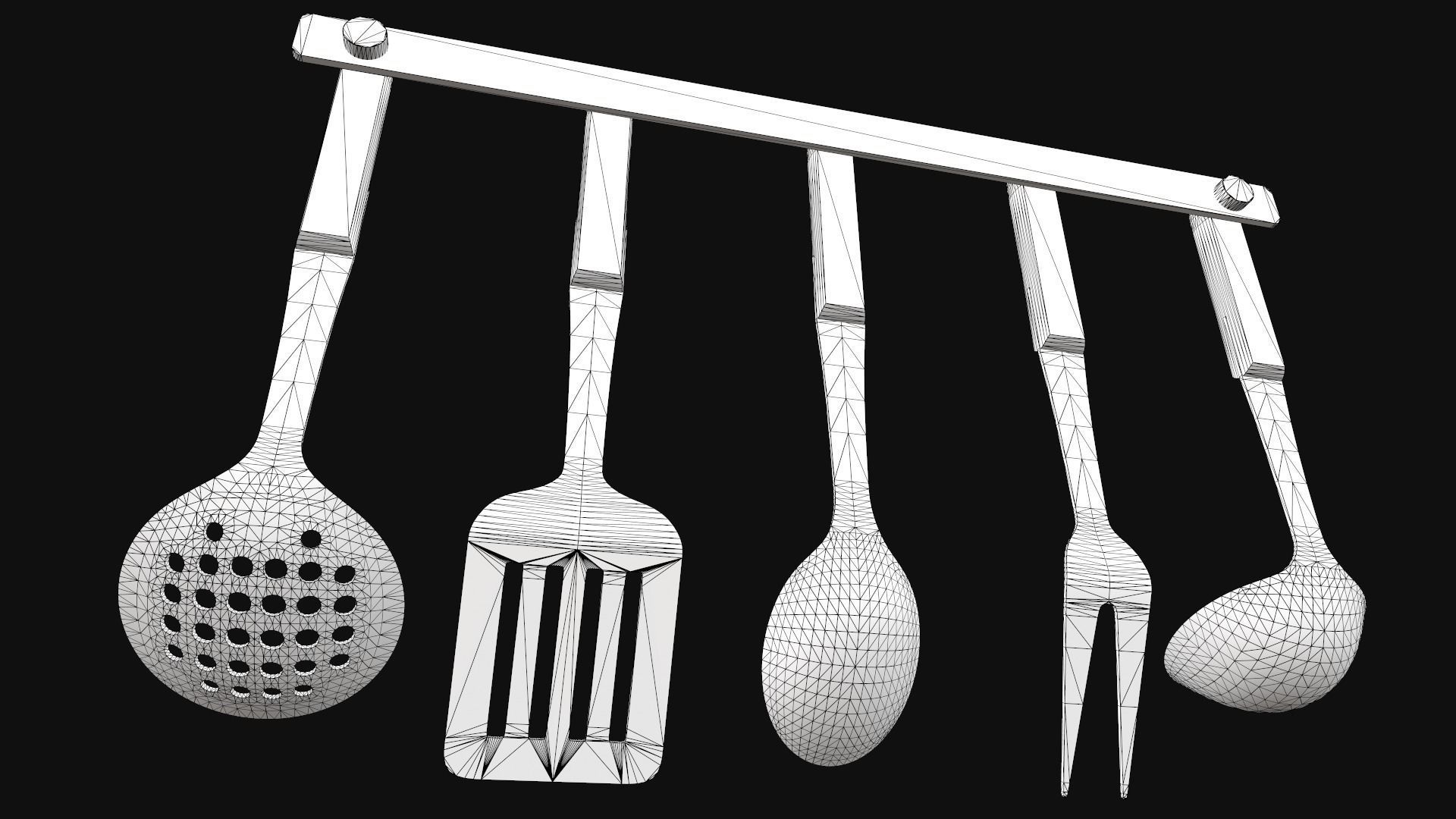 Kitchen Utensils Low-poly 3D model_15
