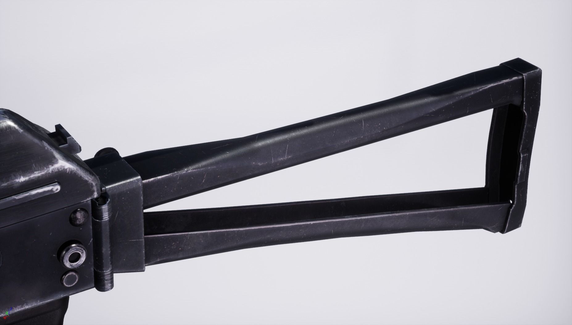 AKS74Y ak - rifle for gta san andreas Low-poly 3D model_9