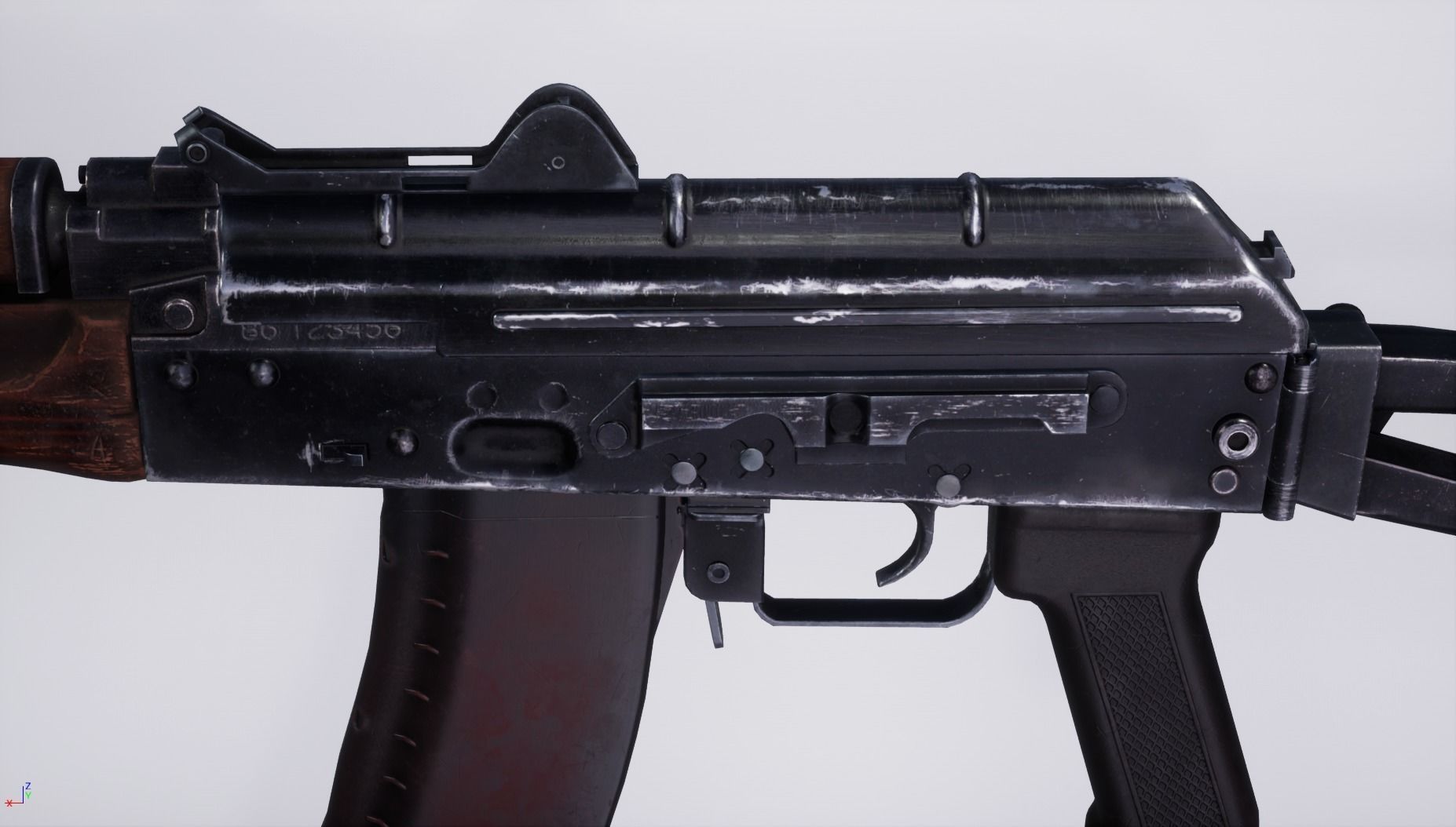 AKS74Y ak - rifle for gta san andreas Low-poly 3D model_6