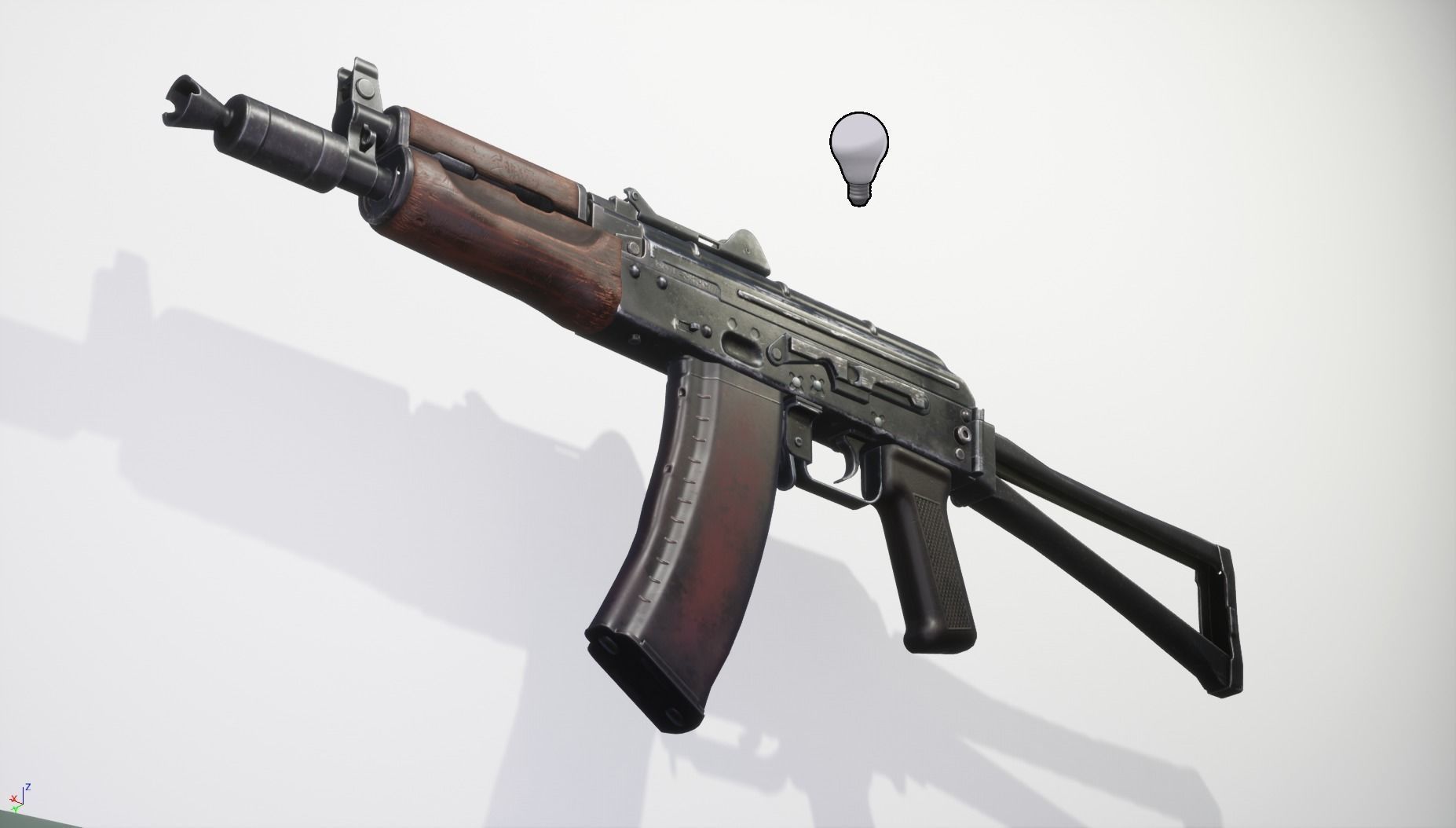 AKS74Y ak - rifle for gta san andreas Low-poly 3D model_2