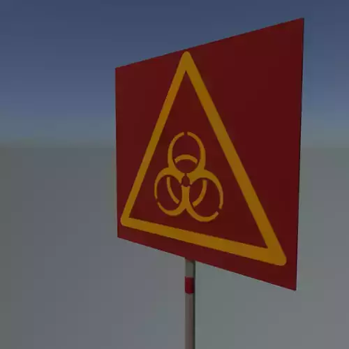 sign biohazard Free low-poly 3D model