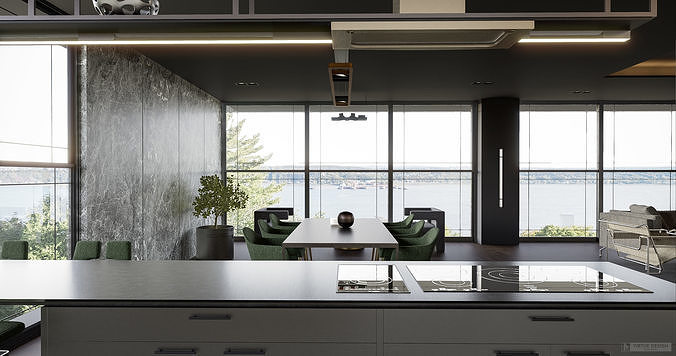 Modern living - D2 3D model 5