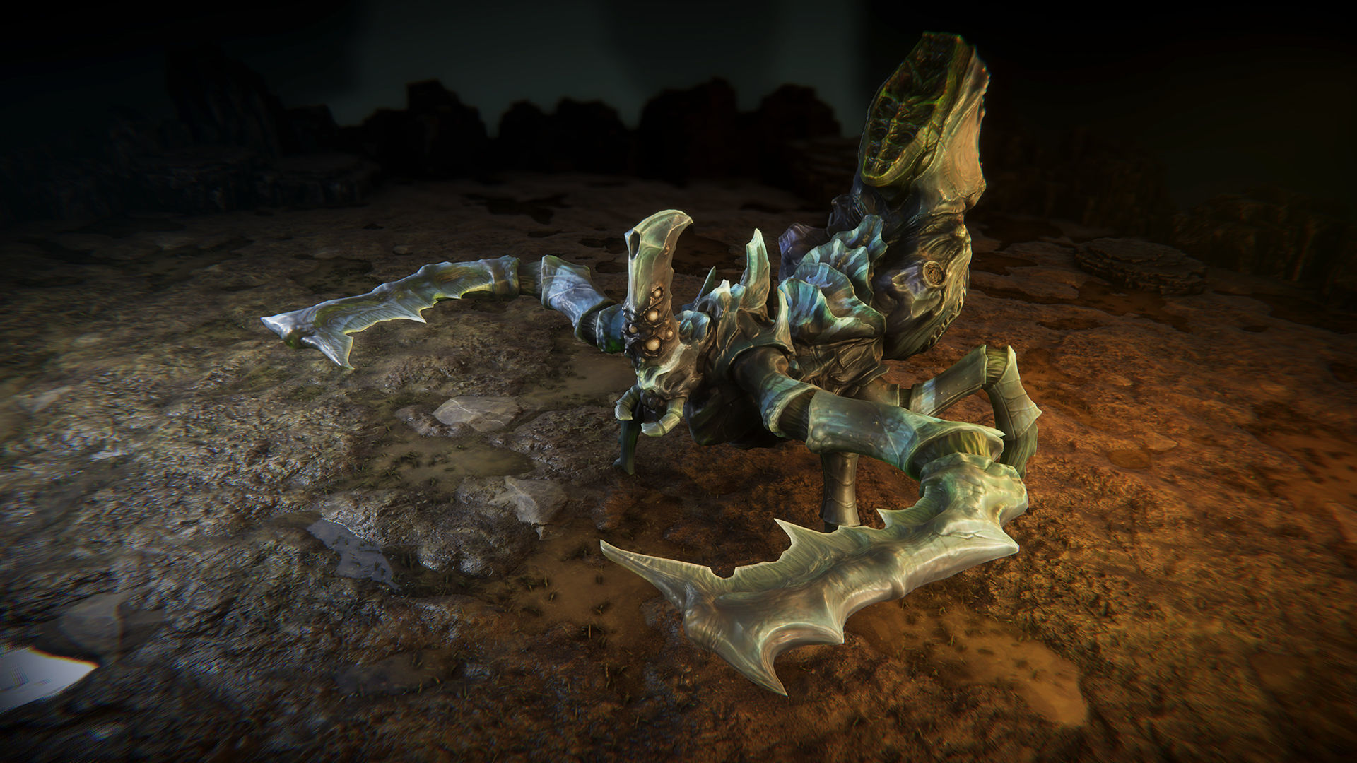 Insect beast Low-poly 3D model_7