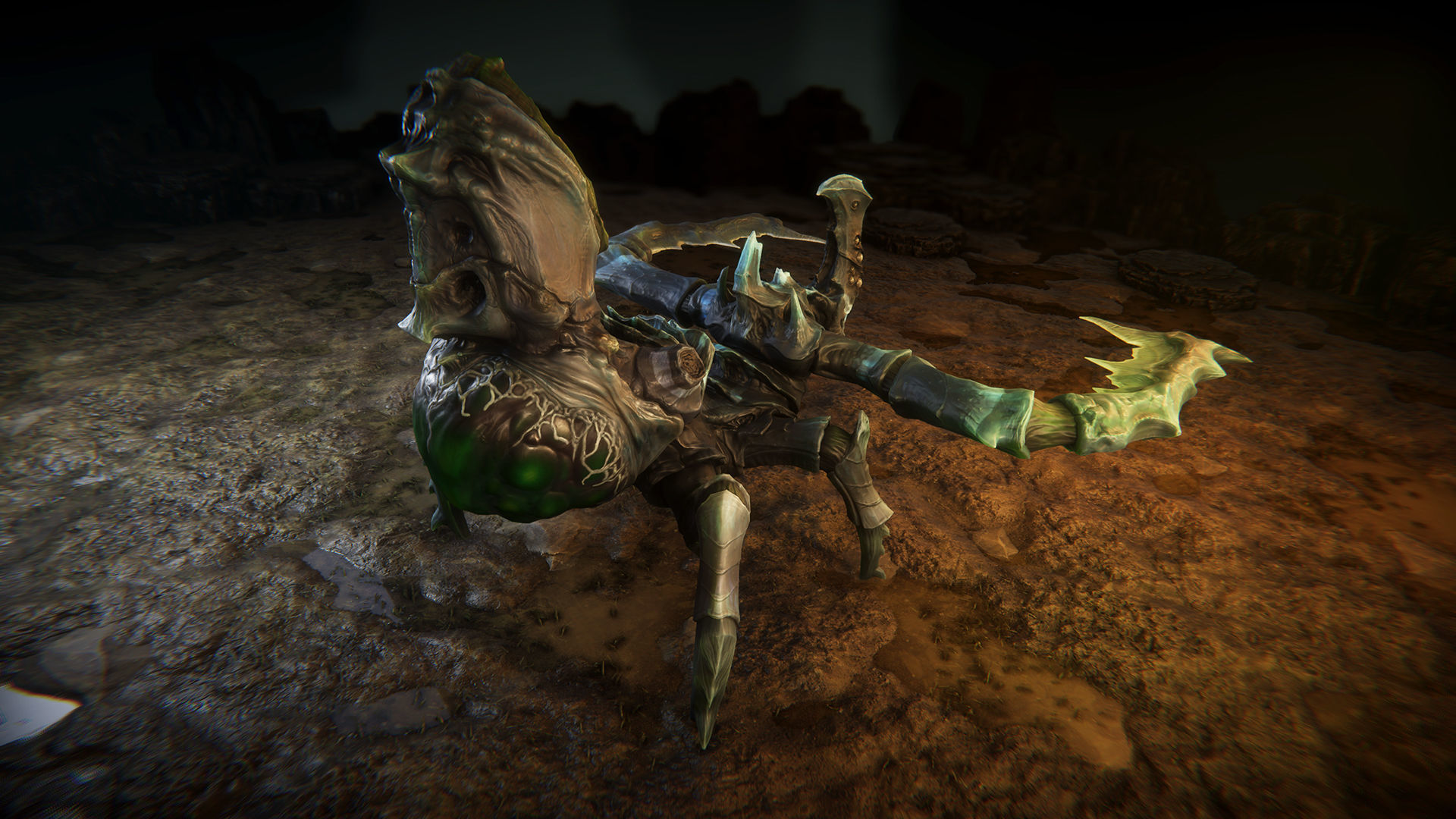 Insect beast Low-poly 3D model_8