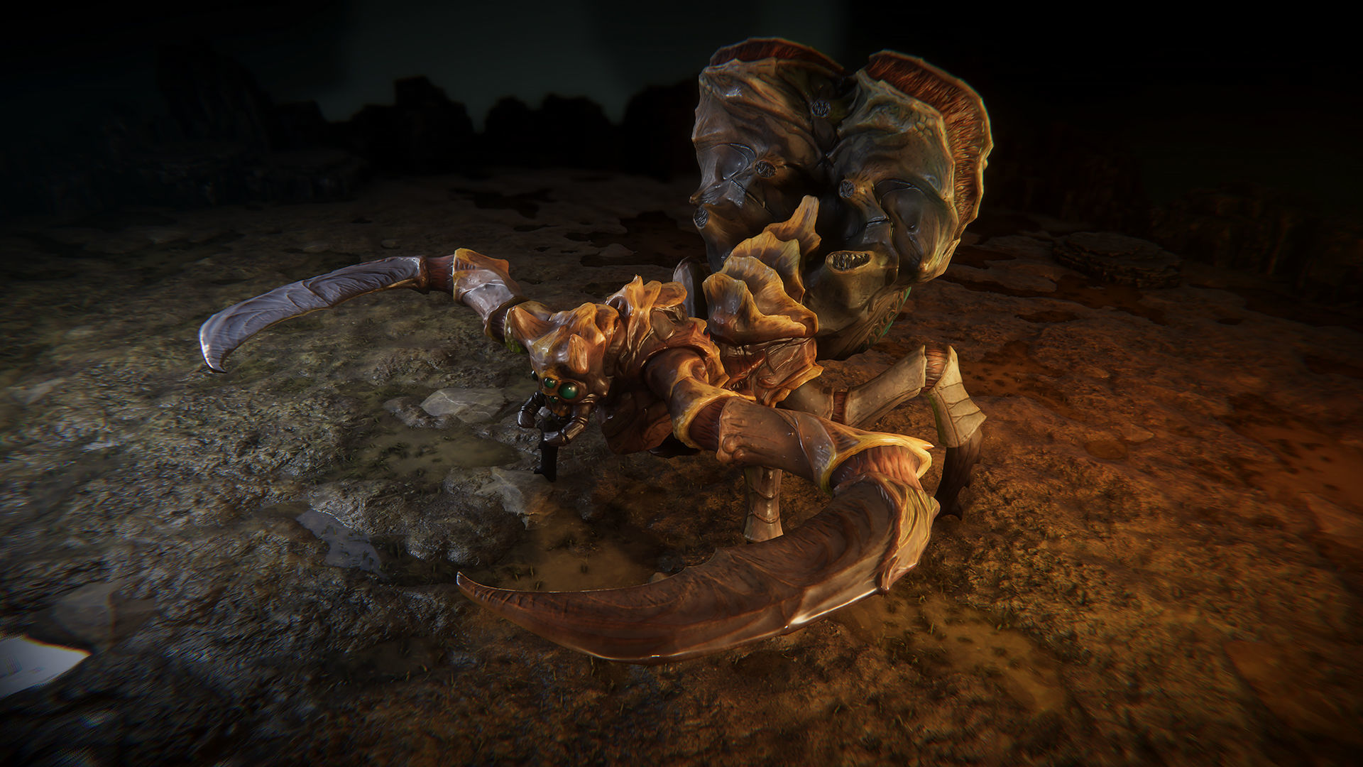 Insect beast Low-poly 3D model_5